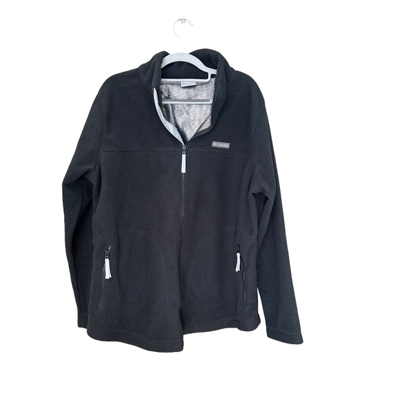 Columbia Mens Omni Heat Fleece Full Zip Jacket Coat Black XXL - Picture 1 of 8